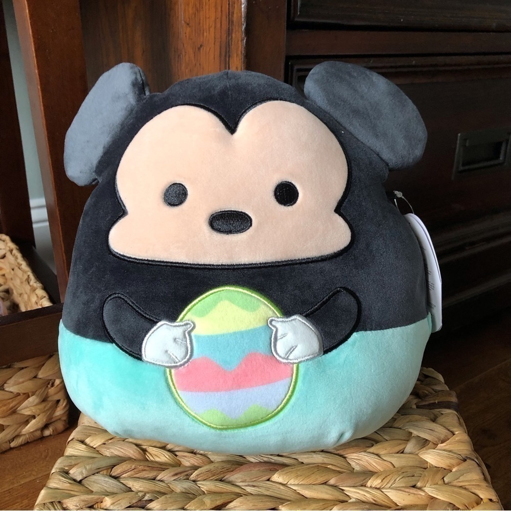 Squishmallows Disney: Easter Mickey Mouse with arms holding an Egg in 10"